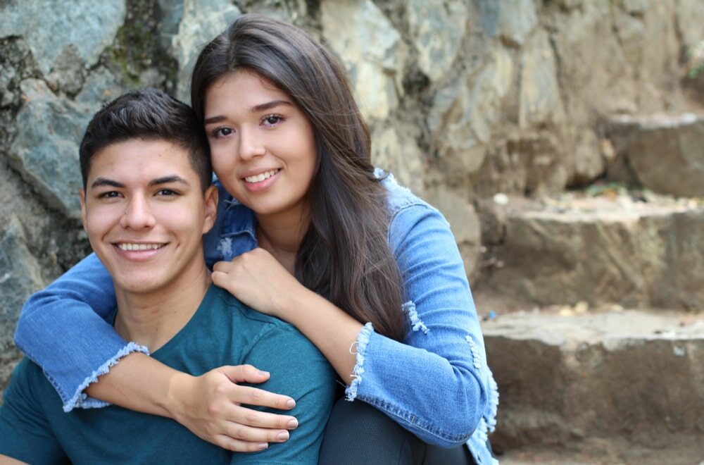 Young couple smiling